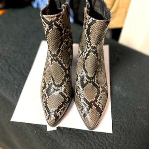 Steve Madden Girl snakeskin heeled ankle boots